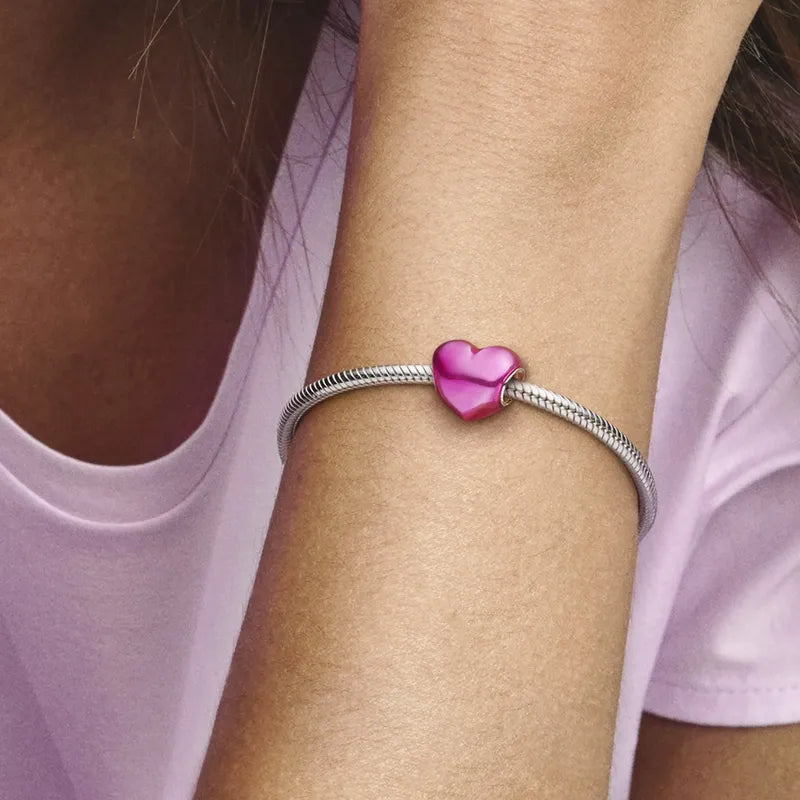 Charm corazón rosa