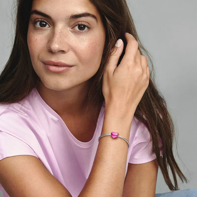 Charm corazón rosa