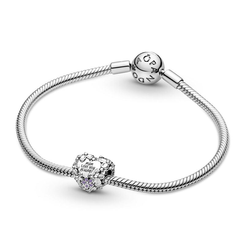 Charm corazón con margaritas mamá