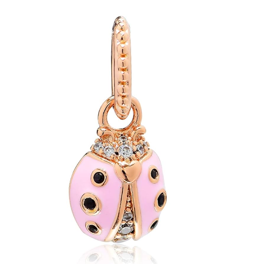 Charm mariquita rose gold