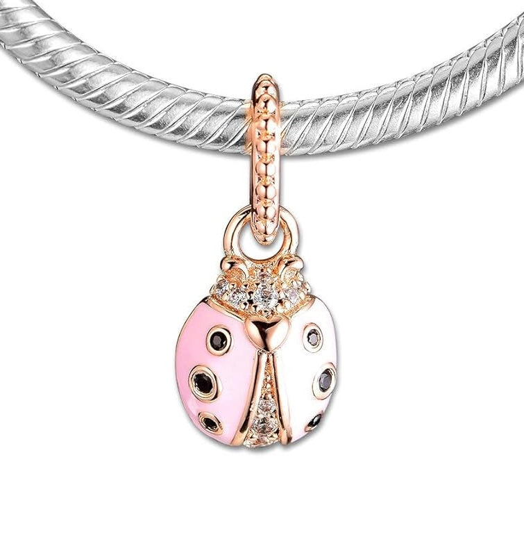Charm mariquita rose gold