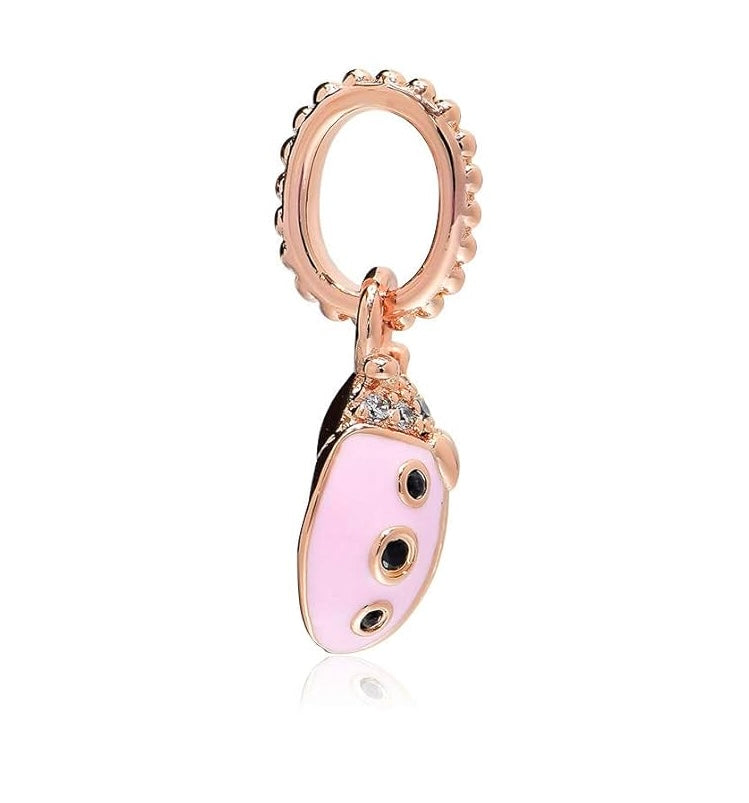 Charm mariquita rose gold